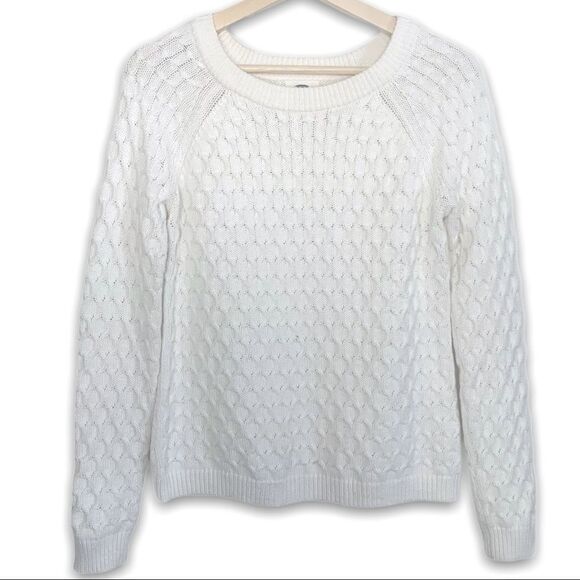 Old Navy Chunky Knit White Sweater - Picture 1 of 7